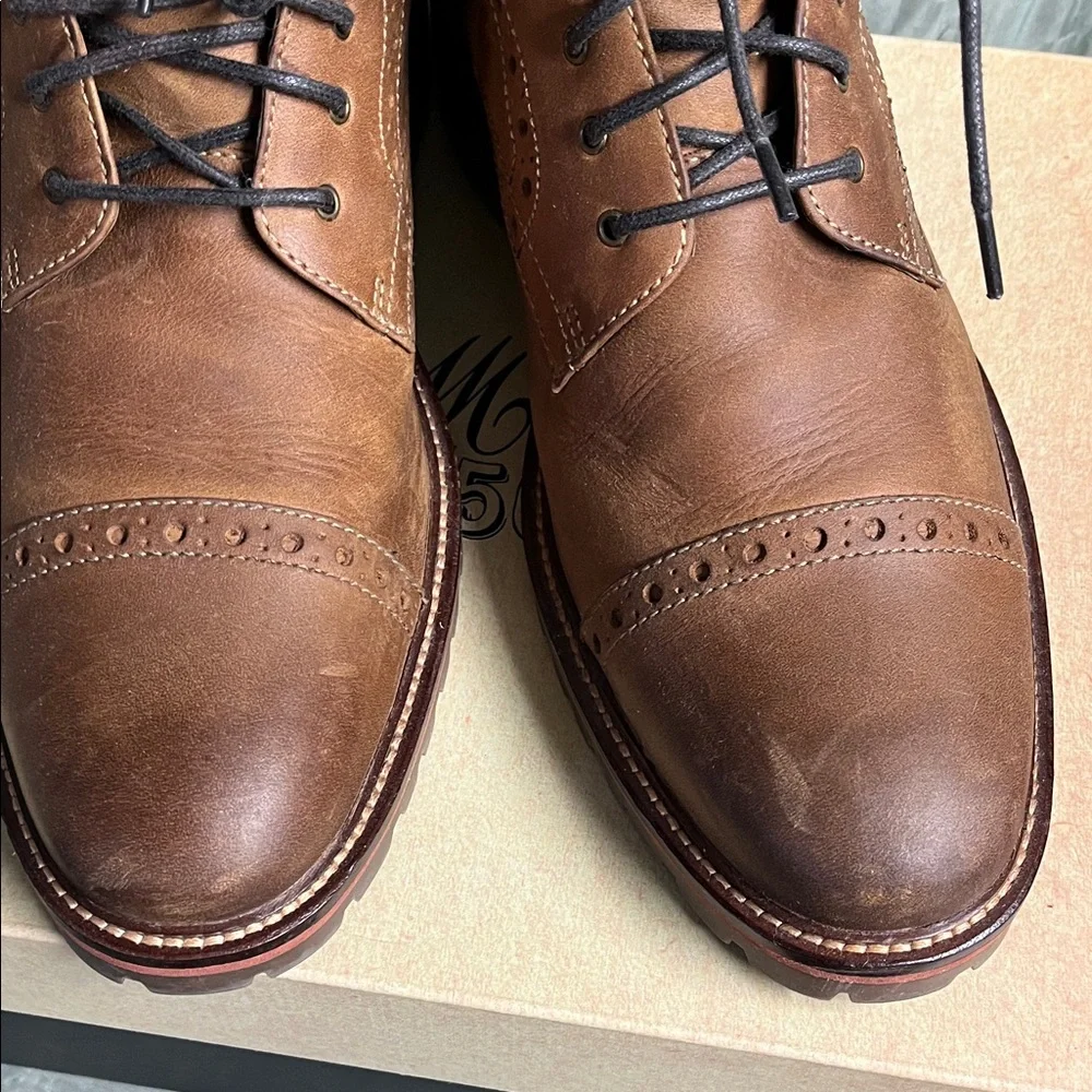 Johnston & Murphy Tan Oiled Cap Toe Karnes Boot - Men - Picture 4 of 5